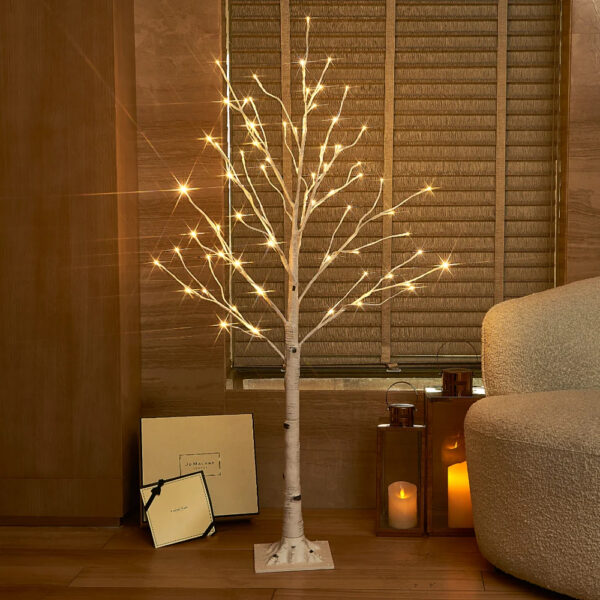 Pre lit Birch Tree 72 LED 4FT