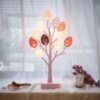 Prelit Macaroon Pink Tree with Multicolor Eggs 18IN 12L